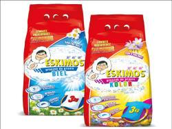 Účinný práškový detergent ESKIMOS pre všetky druhy tkanín a teploty
